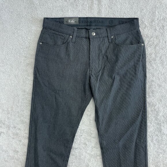 NEW Urban Star Men's Size 36x30 5 Pocket Black Stretch  Straight Leg Pants - Picture 10 of 11